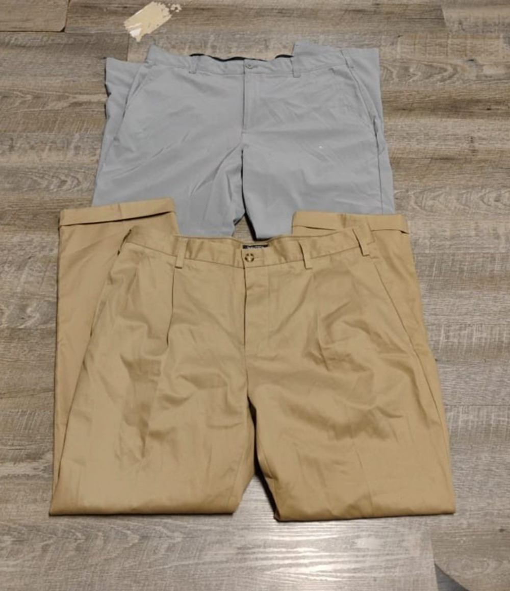 lot of 2 IZOD, Nautica Rigger Men's dress Pants Sz 38WX32L multicolor